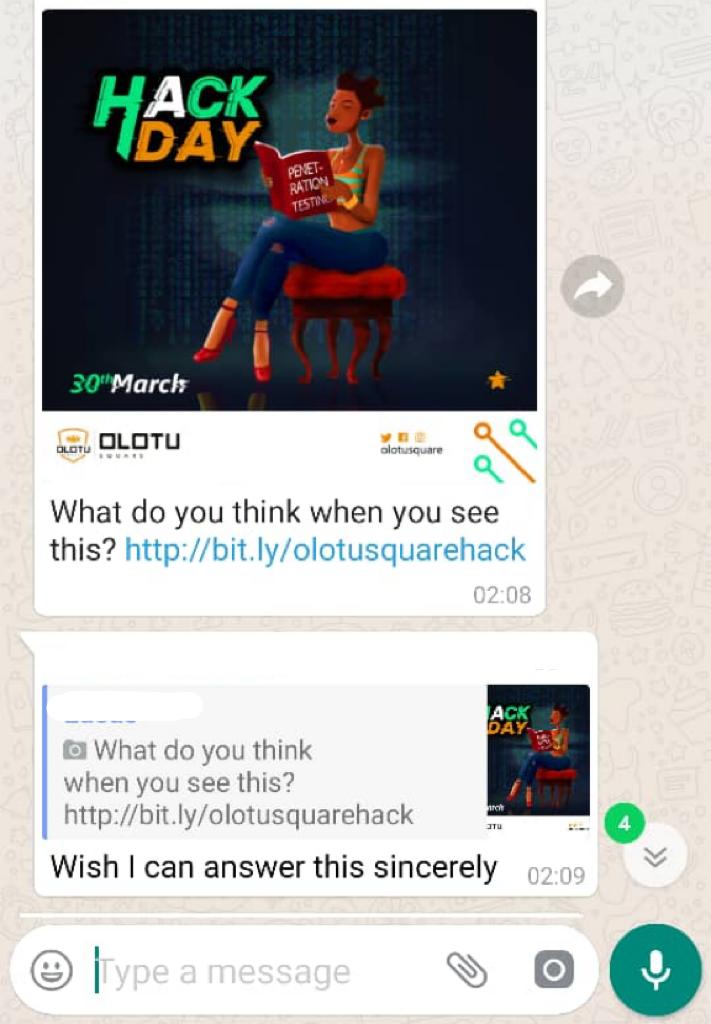 Tech Community Whatsapp Conversation